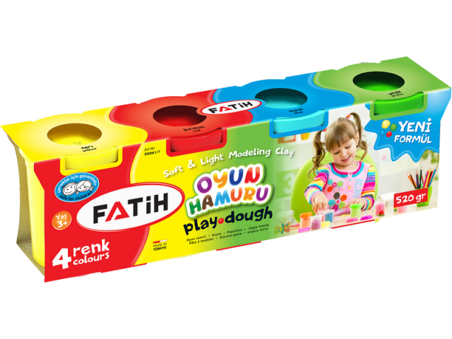 Fatih Oyun Hamuru 4 Renk (4*130=520gr)