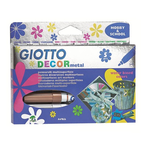 Giotto Decor Metalik Boya Askılı Paket 5Li (452900