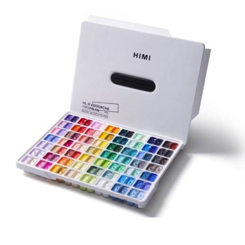 HIMI Twin Cup Gouache Set - 112 Colours (White Case Edition)  