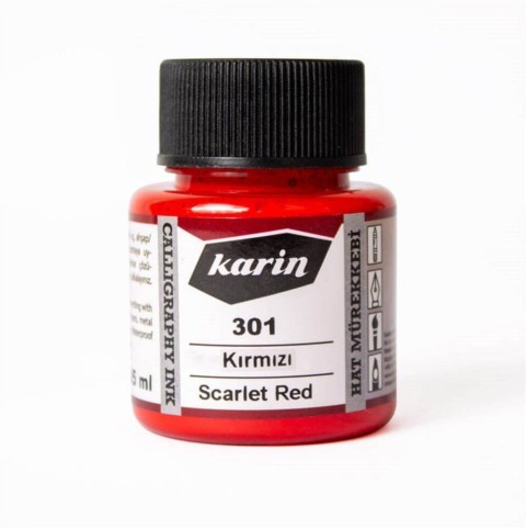 Karin Hat Mürekkebi 301 Kırmızı 45 ml