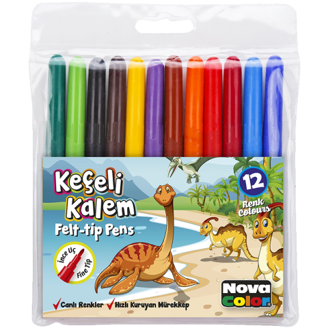 Novacolor Keçeli Kalem 12'li