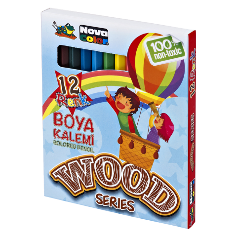 Novacolor Kuru Boya Kısa 12 Li Wood Serisi