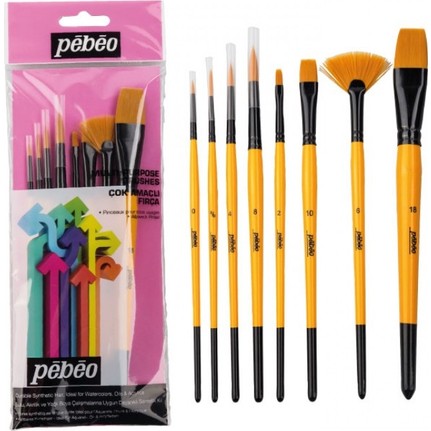 Pebeo Set-4 8'li Fırça Seti
