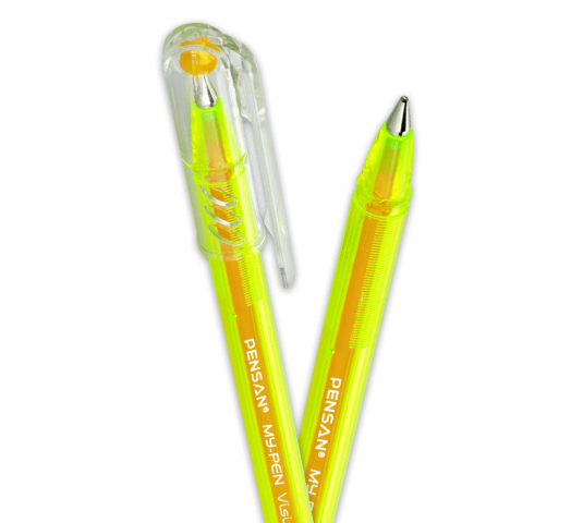 Pensan My-pen Renkli Tükenmez Kalem Sarı 1 Mm