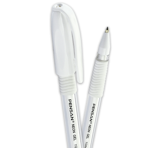 Pensan Neon Jel Kalem Beyaz 1 Mm