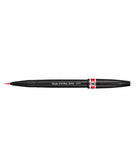 Pentel Artist  Fırça Uçlu Ekstra İnce Marker Red