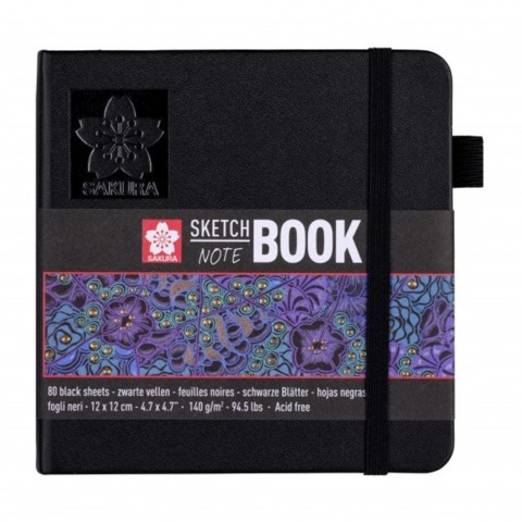 Sakura Sketch/notebook black paper | 12 x 12 cm, 140 g, 80 pages