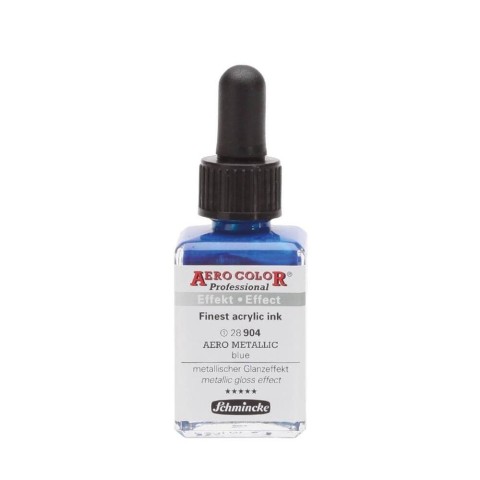 Schmincke Aero Color Akrilik Mürekkep 28 ml 904 Aero Metallic Blue