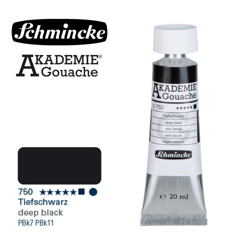 Schmincke Akademie Guaj Boya 20 ml 750 Deep Black