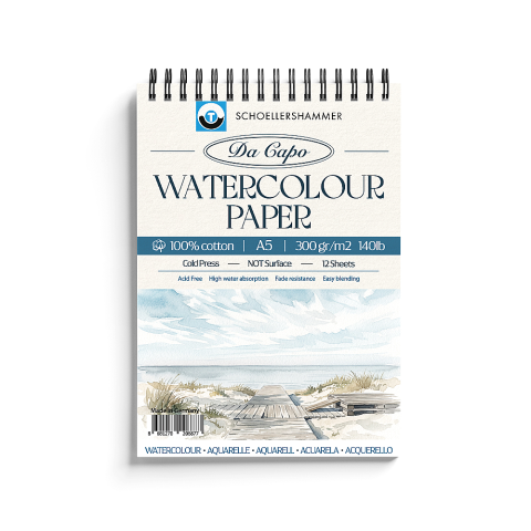 Schoellershammer Da Capo %100 Cotton Watercolor Pad A5 300gr 12yp