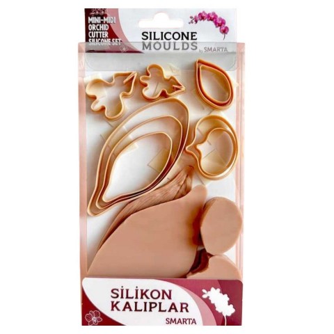 Smarta Silikon Kalıp - Çiçekler :Orkide & yaprak