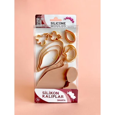Smarta Silikon Kalıp - Cosmos Flower & Leave / Kosmos Çiçeği & Yaprak