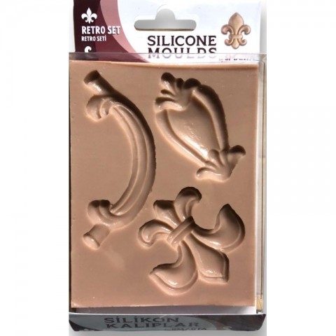 Smarta Silikon Kalıp - Mobilya Süsleme Retro Set