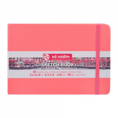 Talens Art Creation Sketchbook Coral Red | 21 x 14.8 cm, 140 g, 80 sheets