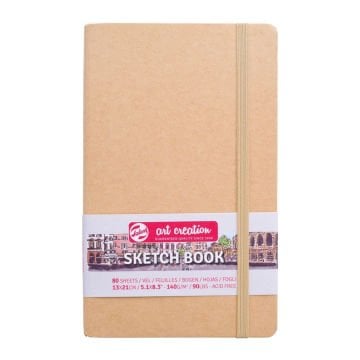 Talens Art Creation Sketchbook Kraft paper cover | 13 x 21 cm, 140 g, 80 sheets