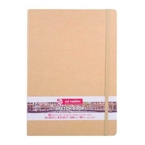 Talens Art Creation Sketchbook Kraft paper cover | 21 x 29.7 cm, 140 g, 80 sheets