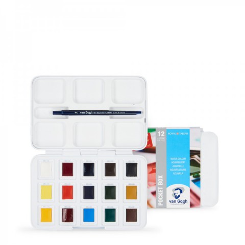 Talens Van Gogh Tablet Sulu Boya 15 (12+3) Renk (suluboya Blok Hediyeli)