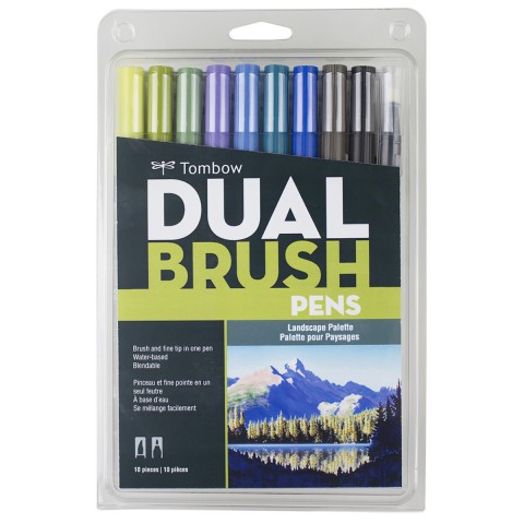 Tombow Dual Brush Pen Landscape Colour Set 10 Renk