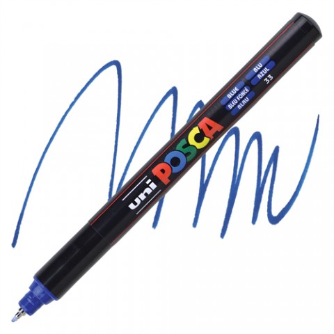 Uni Posca 1mr 0.7 Su Bazlı Poster Markörü Mavi
